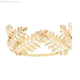 Baroque Golden Metal Leaf Headband Crown Headdress Greek Hair Jewelry