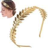 Baroque Golden Metal Leaf Headband Crown Headdress Greek Hair Jewelry