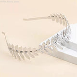 Baroque Golden Metal Leaf Headband Crown Headdress Greek Hair Jewelry