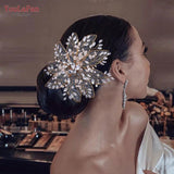 Big Flower Bridal Hair Clip Wedding Hair Accessories Bride Headdress