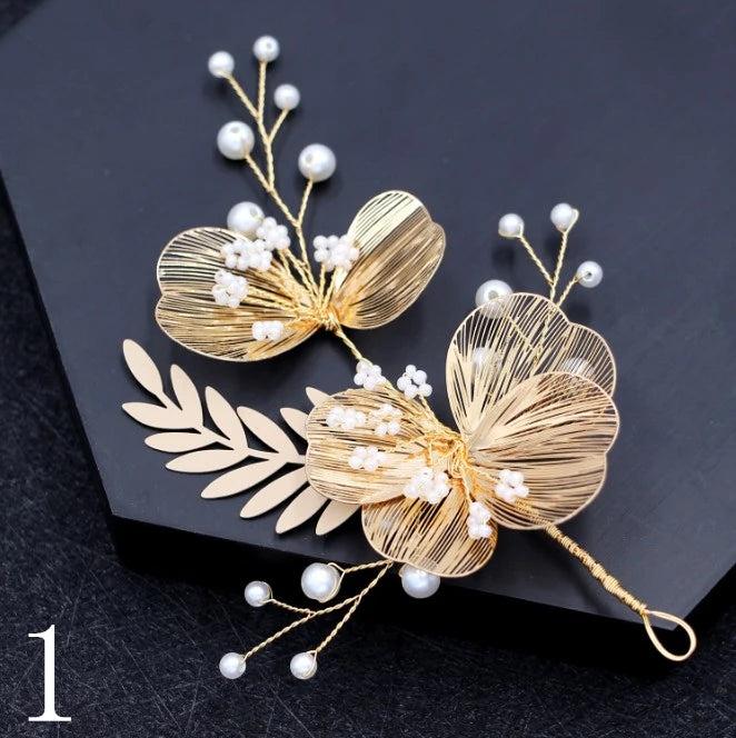 Rhinestone Flower Hair Comb Wedding Headpiece Bridal Hair Accessories
