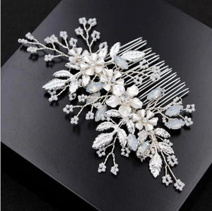 Rhinestone Flower Hair Comb Wedding Headpiece Bridal Hair Accessories