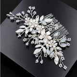 Rhinestone Flower Hair Comb Wedding Headpiece Bridal Hair Accessories