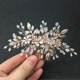 Rhinestone Flower Hair Comb Wedding Headpiece Bridal Hair Accessories