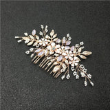 Rhinestone Flower Hair Comb Wedding Headpiece Bridal Hair Accessories