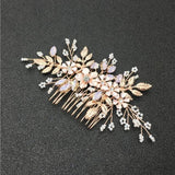 Rhinestone Flower Hair Comb Wedding Headpiece Bridal Hair Accessories