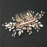Rhinestone Flower Hair Comb Wedding Headpiece Bridal Hair Accessories