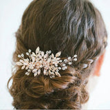 Rhinestone Flower Hair Comb Wedding Headpiece Bridal Hair Accessories