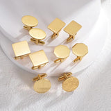 Personalized Engraved Name Cufflinks for Men Stainless Steel