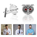 Vintage Copper Owl Cufflinks for Men