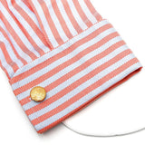 Men's Stainless Steel Golden Pattern Cufflinks XK23044