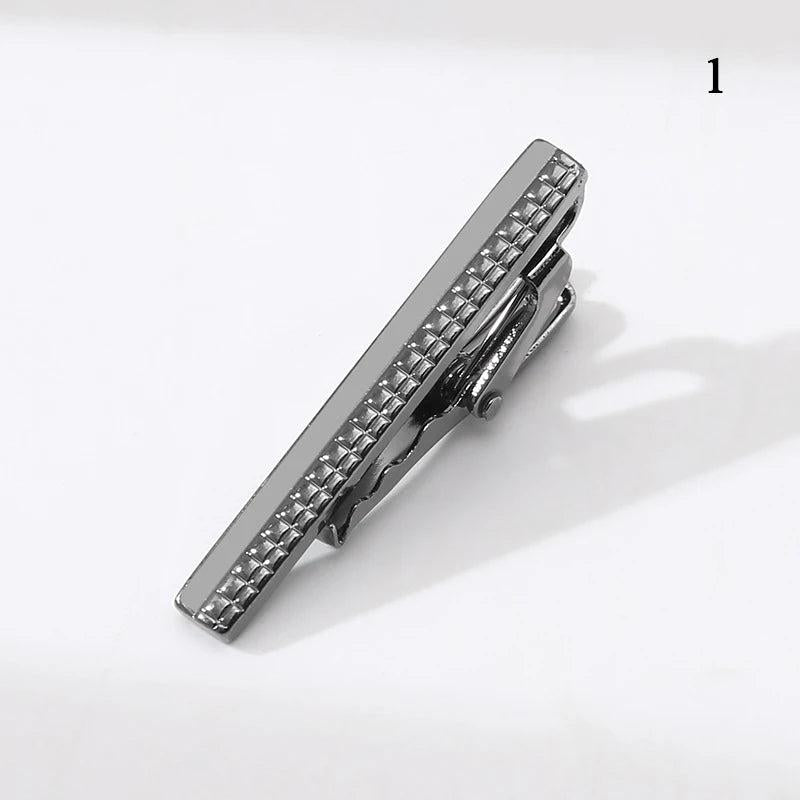 Metal Stripe Necktie Clasp Tie Clip Business Wedding Accessories