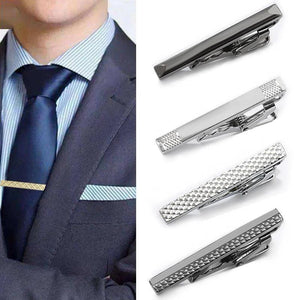 Metal Stripe Necktie Clasp Tie Clip Business Wedding Accessories