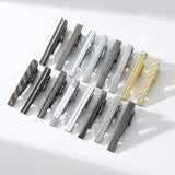 Metal Stripe Necktie Clasp Tie Clip Business Wedding Accessories