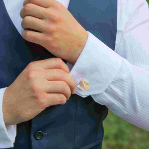 Crystal Rhinestone Tie Clip Cufflinks Set Men's Gift