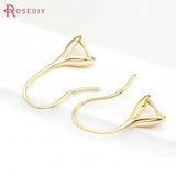 10PCS 18K DIY Clip Earrings Hooks Brass Clasps Jewelry Making Accessories