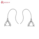 10PCS 18K DIY Clip Earrings Hooks Brass Clasps Jewelry Making Accessories