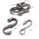 2pcs Stainless Steel Snake S Hooks for 3mm Leather Bracelet Jewelry Making