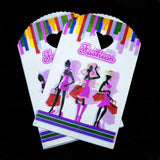 50pcs Girls Print Plastic Bag 13x21cm Small Jewelry Boutique Candy Packaging Bag