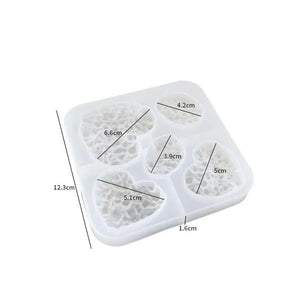 Heart Crystal Stone Necklace Pendant Resin Mold
