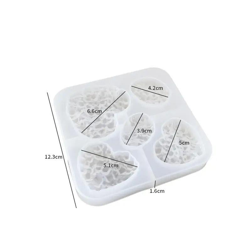 Heart Crystal Stone Necklace Pendant Resin Mold