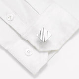 Men's Silver Square Cufflinks XK22S029 Formal Dress Shirt Wedding