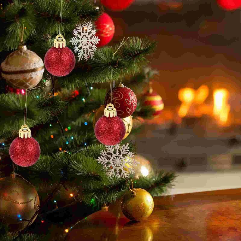 10 Pcs Christmas Ball Cover Pendant Hanging Balls Caps DIY Props
