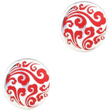 Enamel Cufflinks 27 Designs Men Epoxy Cuff Links Flowers Red Purple Colors