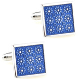 Enamel Cufflinks 27 Designs Men Epoxy Cuff Links Flowers Red Purple Colors