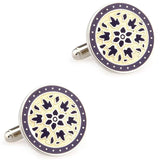 Enamel Cufflinks 27 Designs Men Epoxy Cuff Links Flowers Red Purple Colors