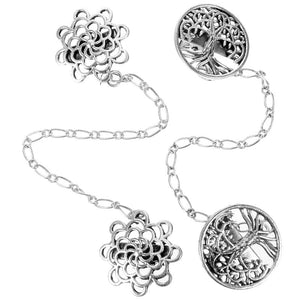 2 Pcs Collar Chain Women Dress Clips Shirt Cardigan Sweaters Cinch Alloy Shawl