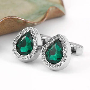 Metal Copper Cufflinks & Tie Clip Set