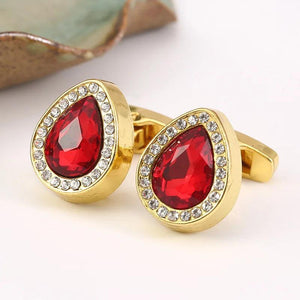 Metal Copper Cufflinks & Tie Clip Set