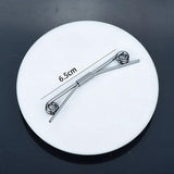65mm Copper Collar Clip Shirt Accessories Host Wedding Jewelry
