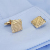 High-Gloss Metal Cufflinks Rectangular Mirror