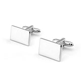 High-Gloss Metal Cufflinks Rectangular Mirror