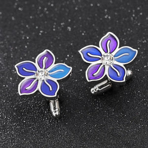 Men's Flower Crystal Cufflinks High French Shirt Accessories