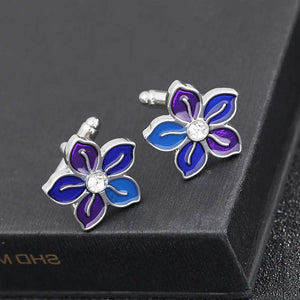 Men's Flower Crystal Cufflinks High French Shirt Accessories