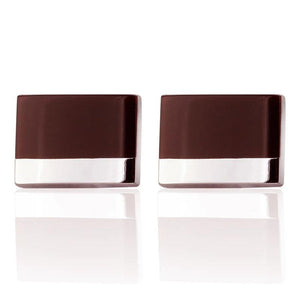 HYX Red Enamel Cuff Buttons French Cufflinks for Men