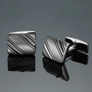 Square Cufflinks High Brass Rhodium Plated
