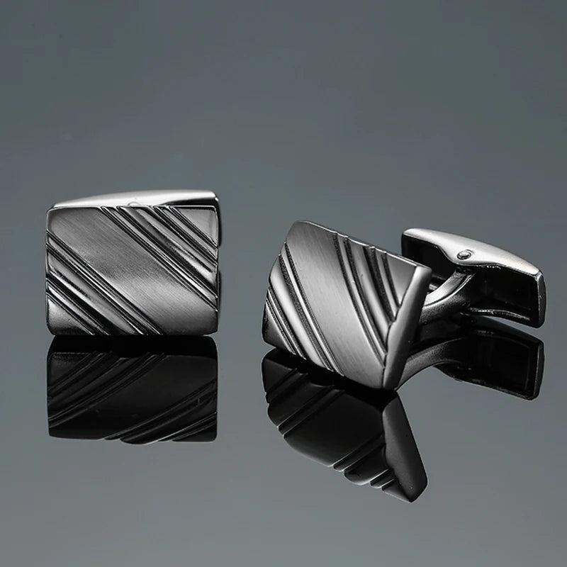 Square Cufflinks High Brass Rhodium Plated