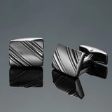 Square Cufflinks High Brass Rhodium Plated