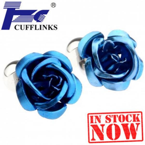 Rose Cufflink Cuff Link 2 Pairs Set