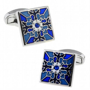 Crystal Square Cufflinks for Men