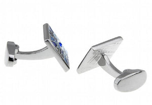 Crystal Square Cufflinks for Men
