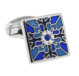 Crystal Square Cufflinks for Men