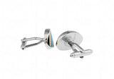 Ellipse Multi-colour Paint Twill Copper Cuff Links