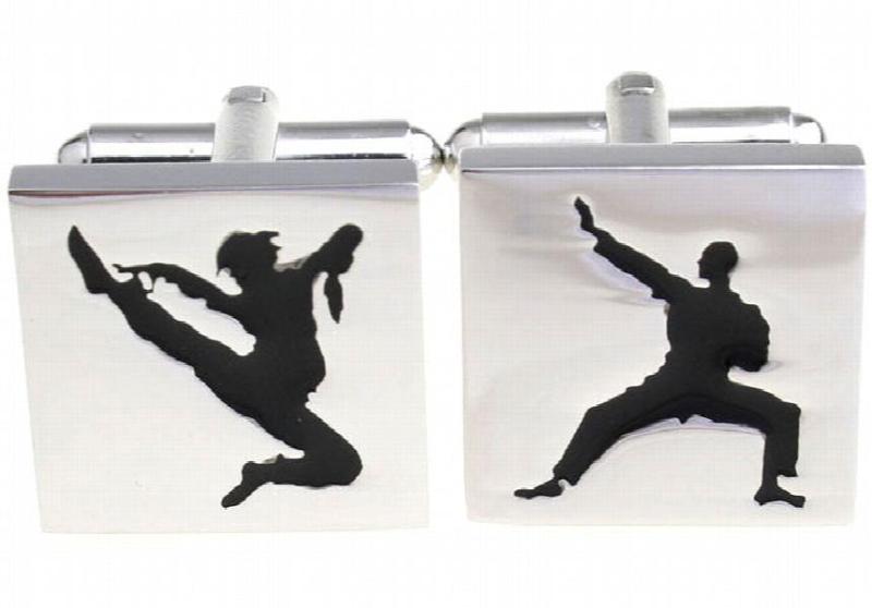 Silver Kungfu Copper Cufflinks Wholesale & Retail