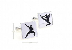 Silver Kungfu Copper Cufflinks Wholesale & Retail