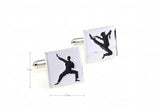 Silver Kungfu Copper Cufflinks Wholesale & Retail